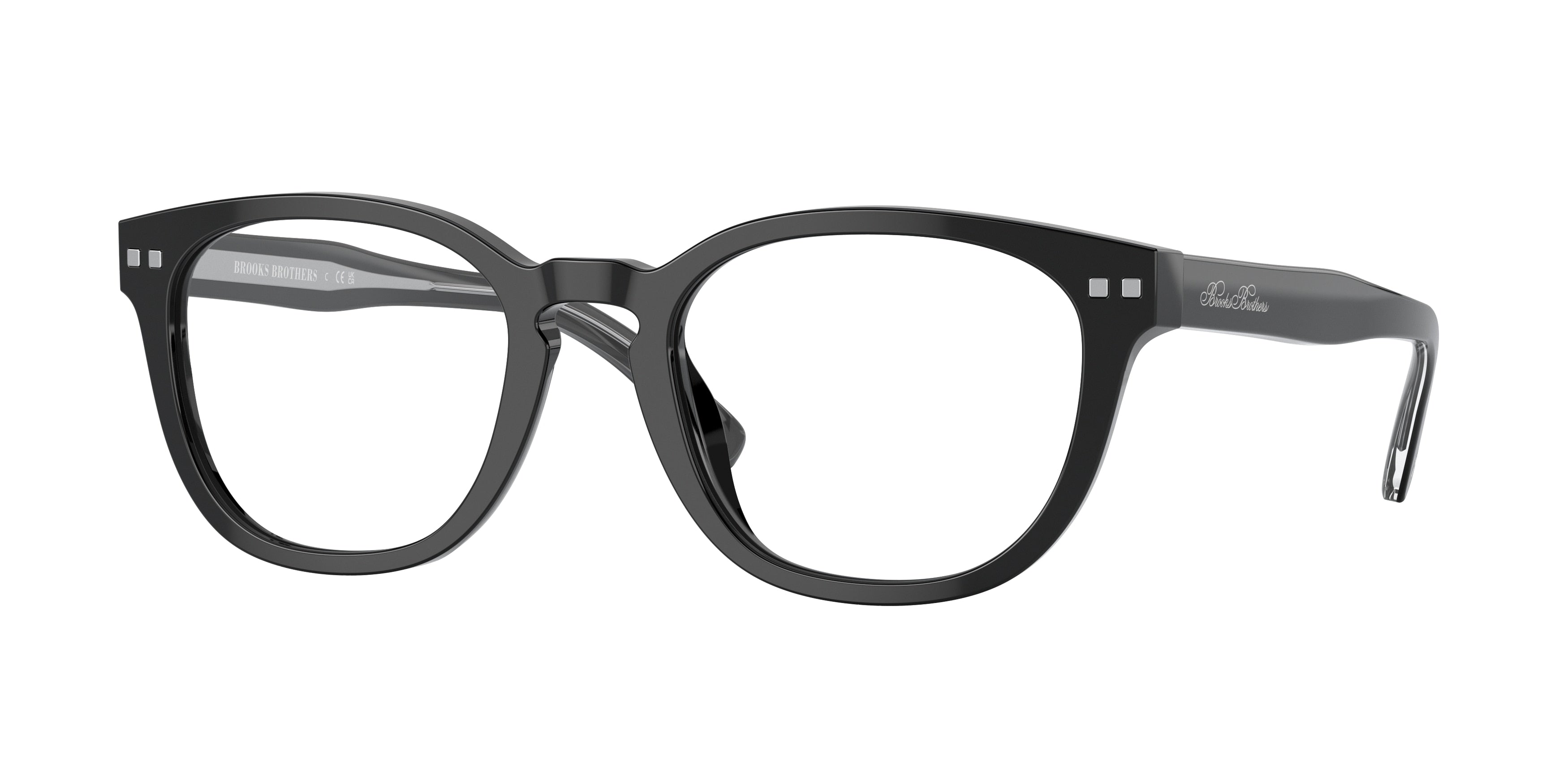 Brooks Brothers BB2057 Phantos Eyeglasses  6095-Shiny Black 53-145-21 - Color Map Black