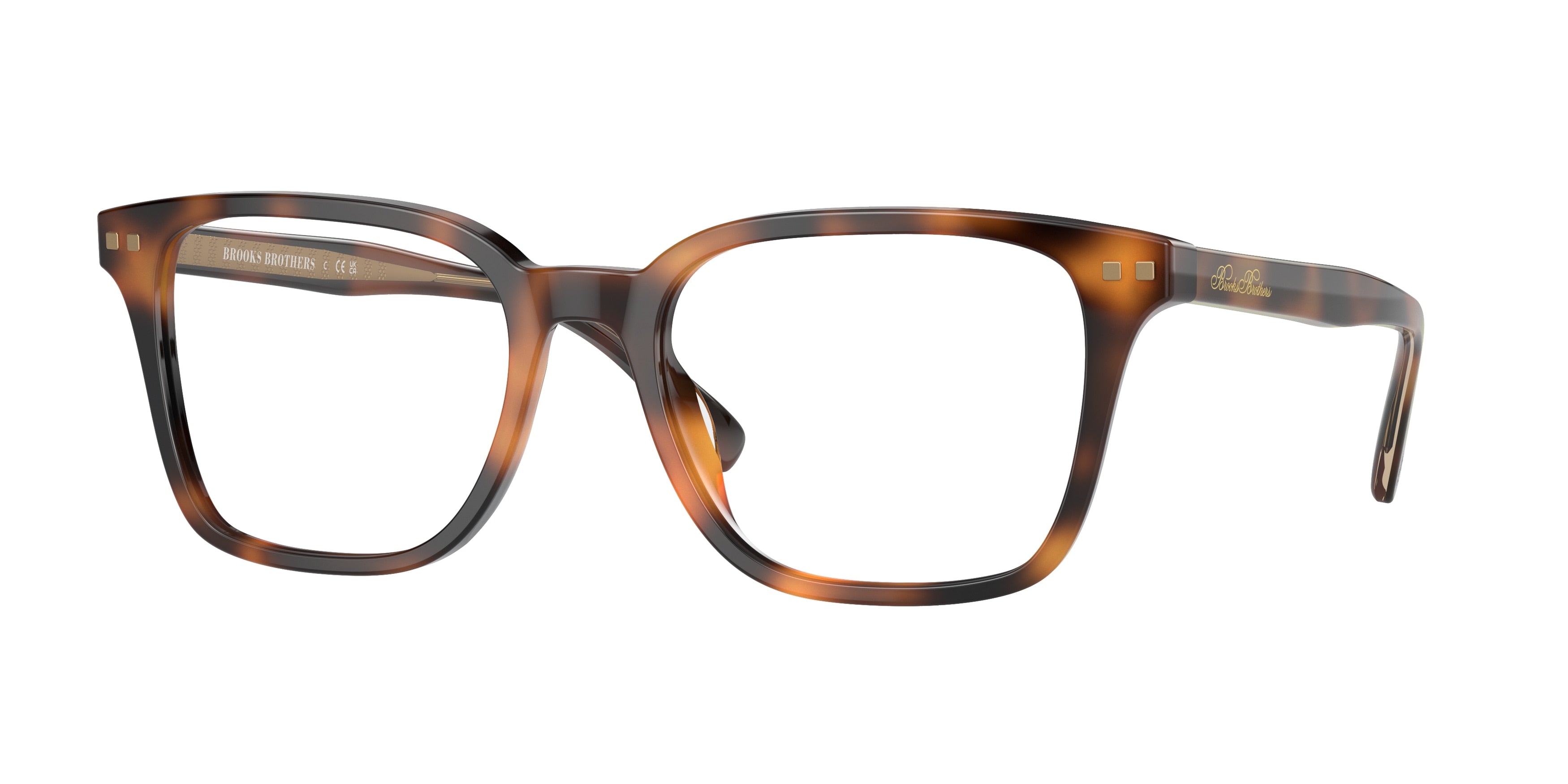 Brooks Brothers BB2058 Square Eyeglasses  6161-Warm Tortoise 55-145-19 - Color Map Tortoise