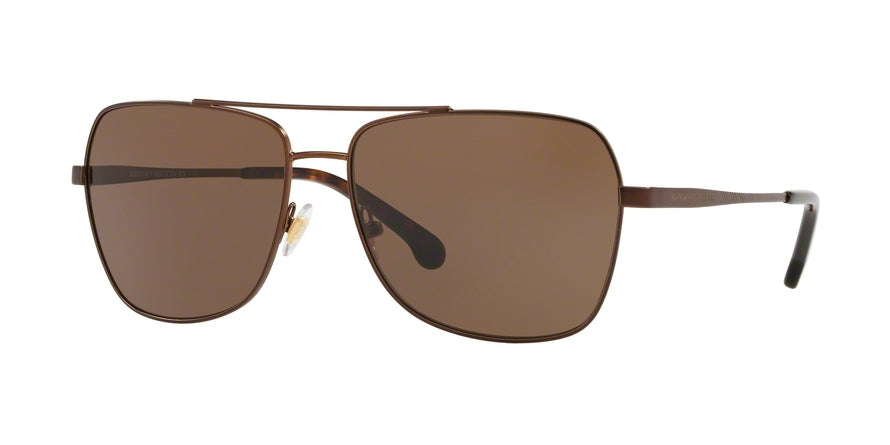 Brooks Brothers BB4045S Square Sunglasses  164373-SATIN BROWN 60-15-145 - Color Map brown