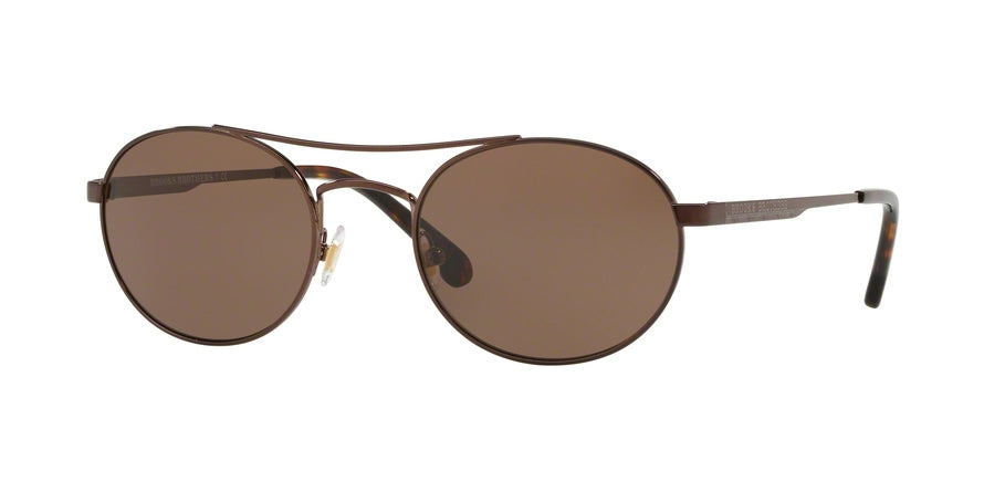Brooks Brothers BB4046S Oval Sunglasses  164373-BRUSHED BROWN 54-22-140 - Color Map brown