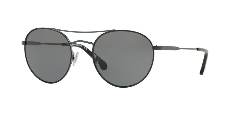 Brooks Brothers BB4048 Round Sunglasses  115087-BRUSHED GUNMETAL/BLACK PLAINT 52-20-140 - Color Map black