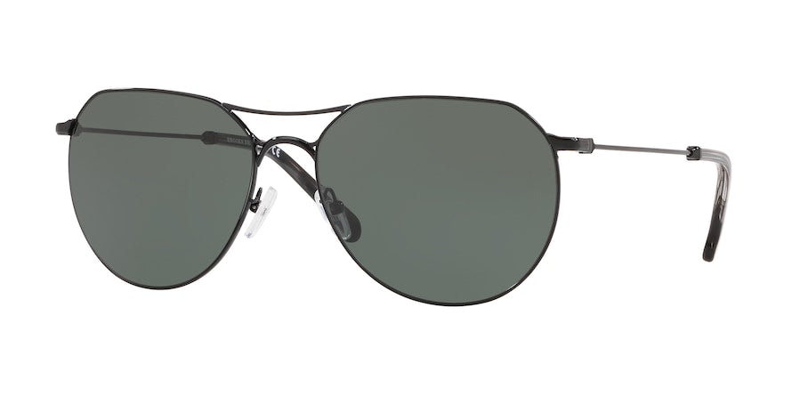 Brooks Brothers BB4052 Pilot Sunglasses  163971-SHINY BLACK 60-17-145 - Color Map black