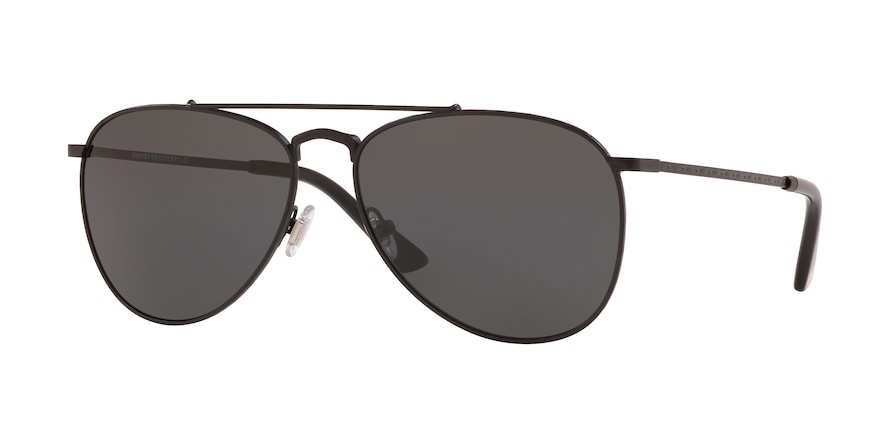 Brooks Brothers BB4055 Pilot Sunglasses  151087-MATTE BLACK 60-15-145 - Color Map black