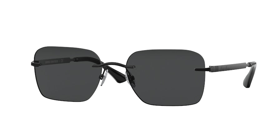 Brooks Brothers BB4058 Rectangle Sunglasses  100987-MATTE BLACK 56-18-145 - Color Map black