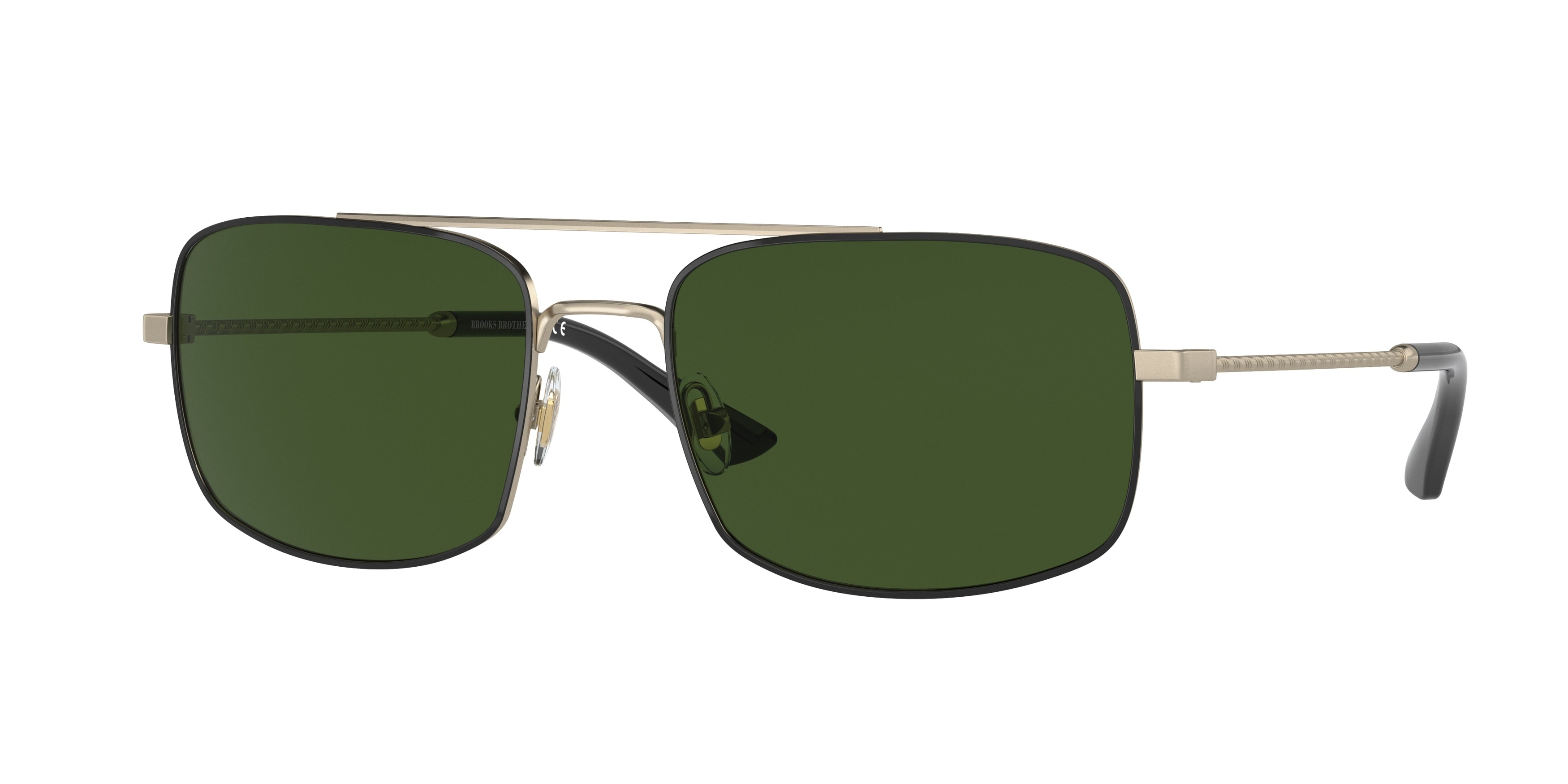 Brooks Brothers BB4060 Pilot Sunglasses  101571-Matte Light Gold 58-145-19 - Color Map Gold