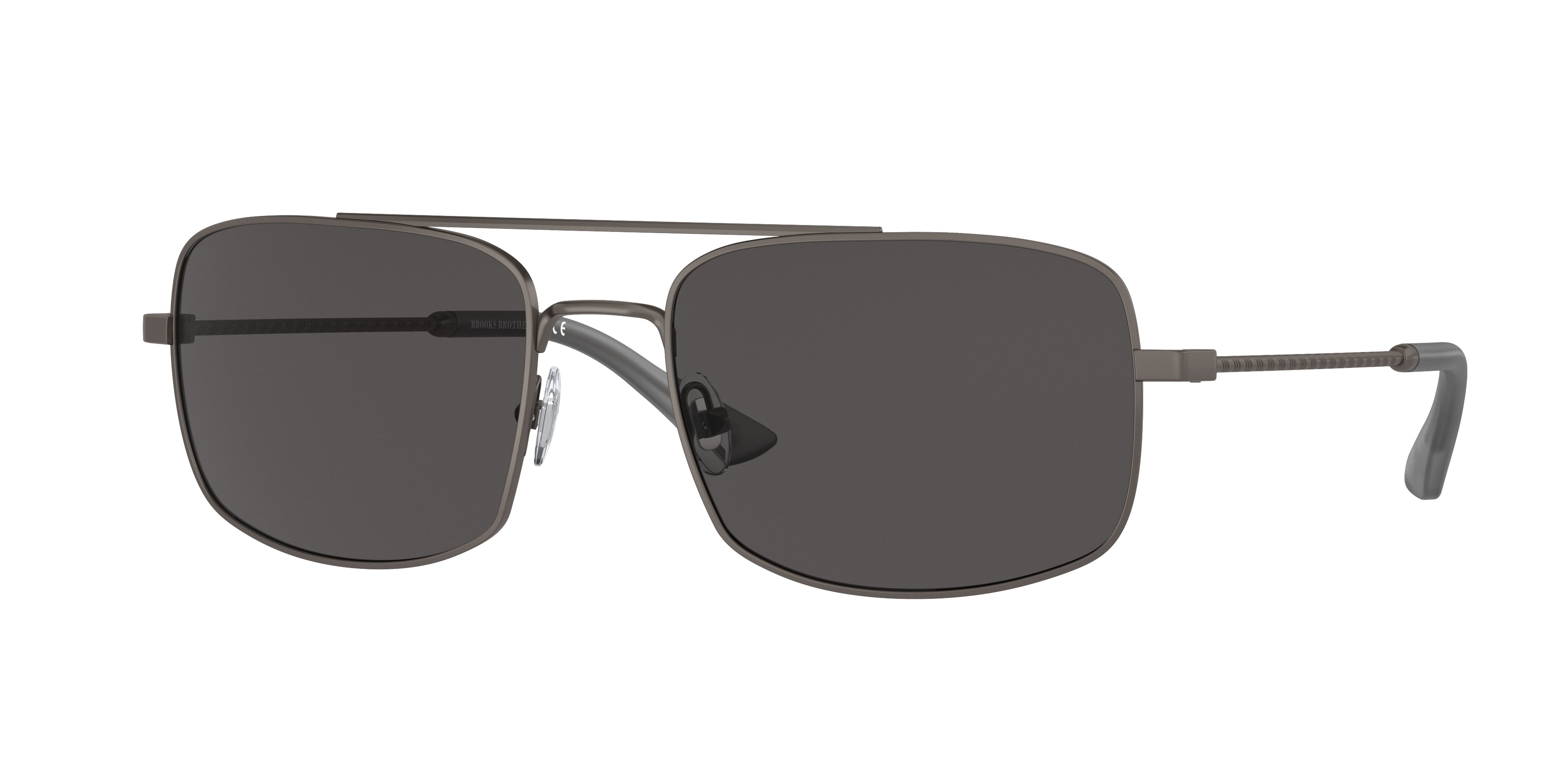 Brooks Brothers BB4060 Pilot Sunglasses  101687-Matte Gunmetal 58-145-19 - Color Map Grey