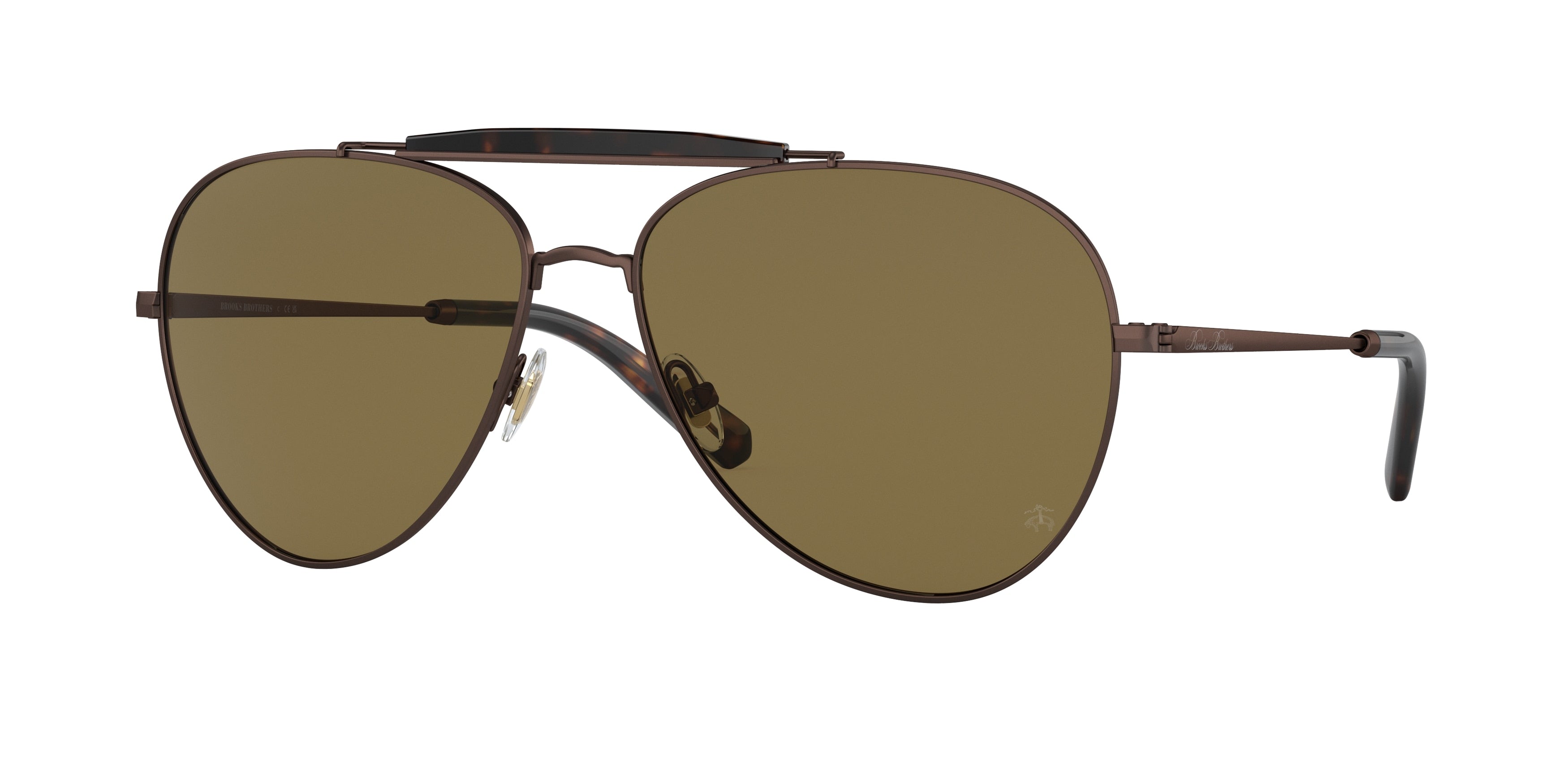 Brooks Brothers BB4062 Pilot Sunglasses  103473-Matte Bronze 59-145-15 - Color Map Copper