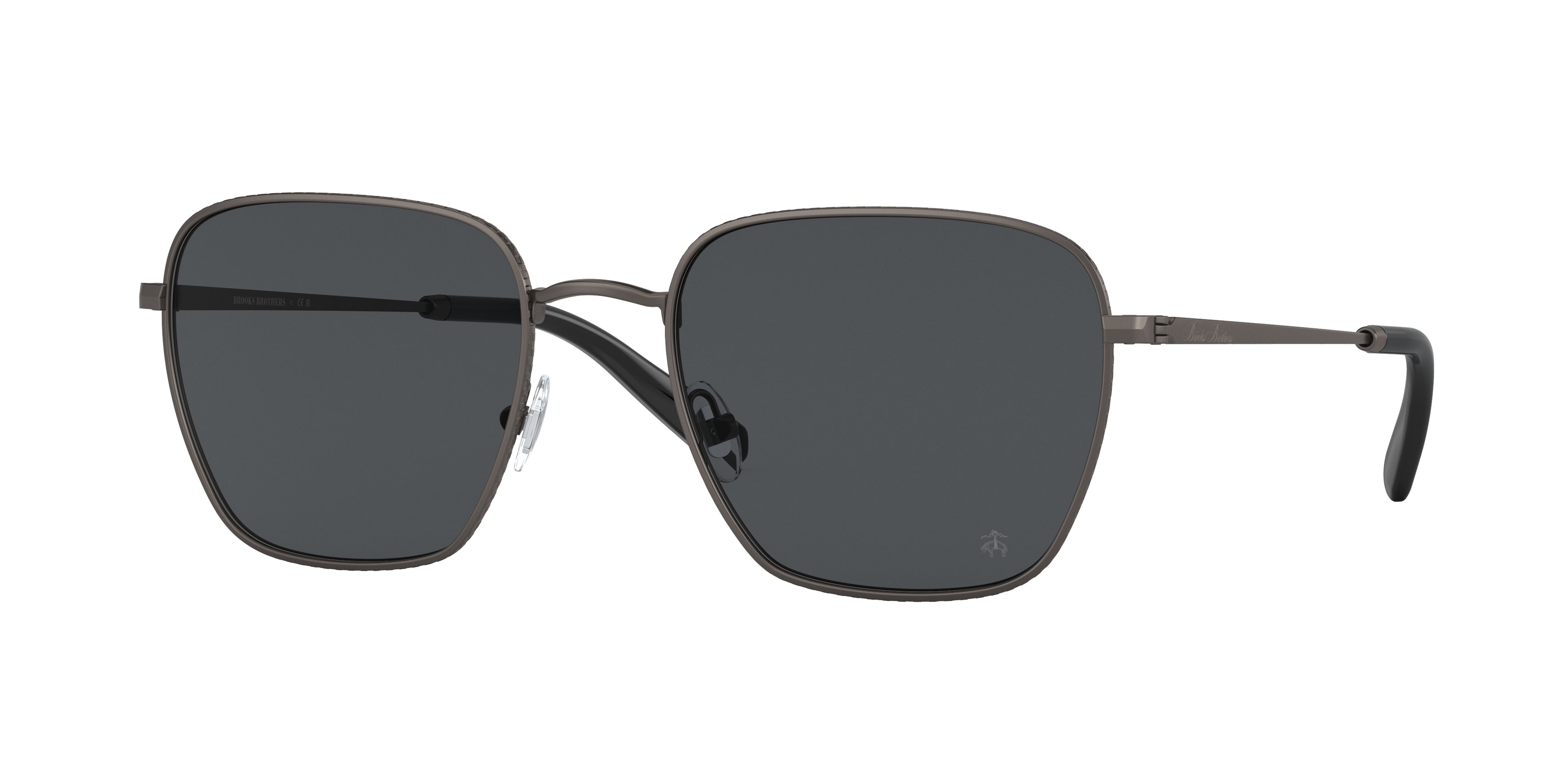 Brooks Brothers BB4063 Square Sunglasses  102487-Matte Gunmetal 55-145-20 - Color Map Grey