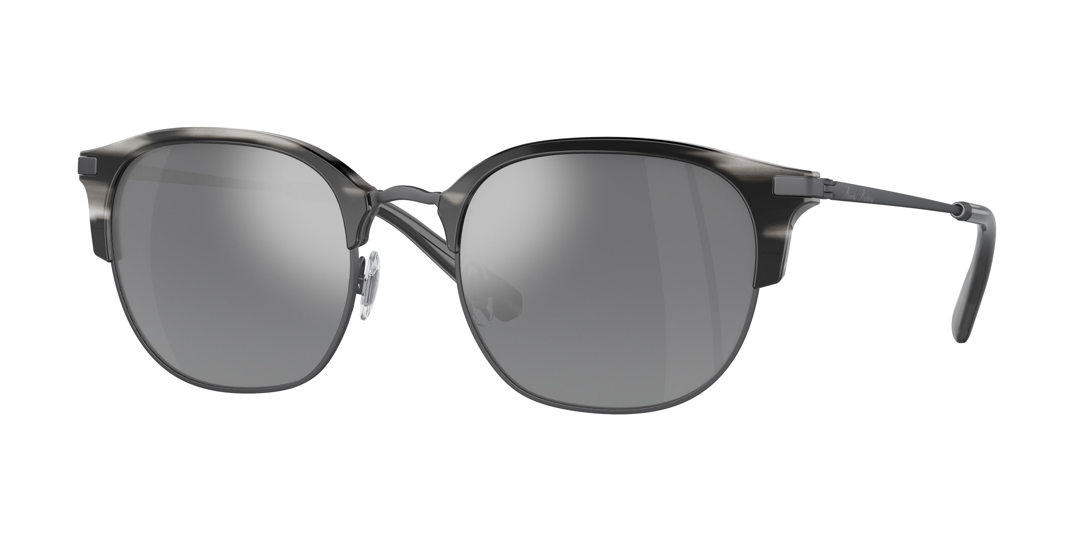 Brooks Brothers BB4065 Round Sunglasses  10356G-Gunmetal/Grey 55-145-21 - Color Map Grey