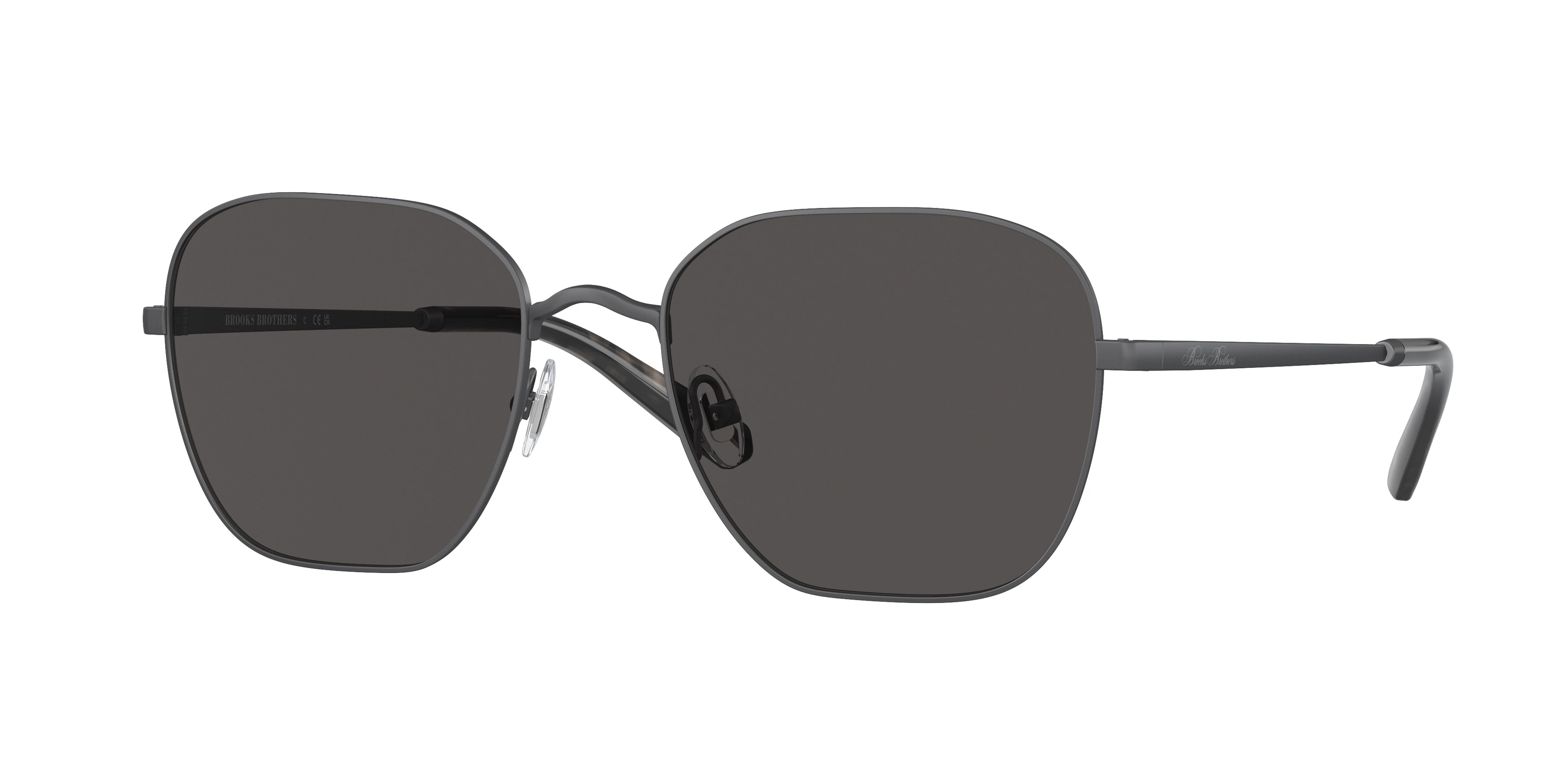 Brooks Brothers BB4066 Irregular Sunglasses  103587-Matte Gunmetal 55-145-19 - Color Map Grey