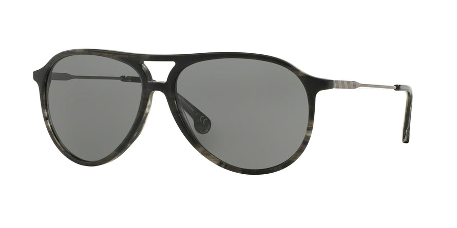 Brooks Brothers BB5024S Pilot Sunglasses  608987-MATTE SMOKE MARBLE 58-13-145 - Color Map black