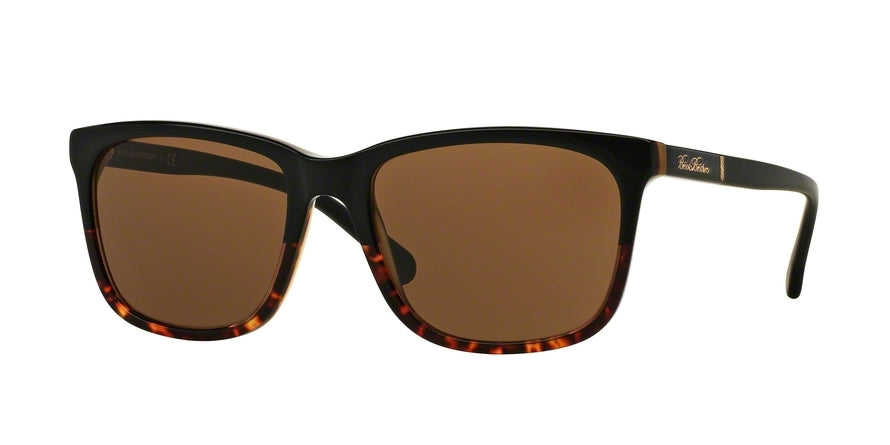 Brooks Brothers BB5027S Rectangle Sunglasses  609973-BLACK TORT/MATTE BLACK TORT 57-18-140 - Color Map havana