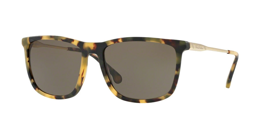 Brooks Brothers BB5033S Square Sunglasses  61253-MATTE SPOTTY TORT/GOLD 57-16-140 - Color Map havana
