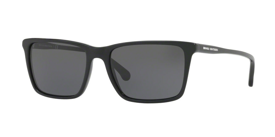 Brooks Brothers BB5034S Rectangle Sunglasses  600087-BLACK 55-17-145 - Color Map black