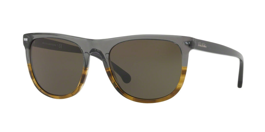 Brooks Brothers BB5037S Square Sunglasses  612871-GREY BROWN HORN GRADIENT 55-19-145 - Color Map brown