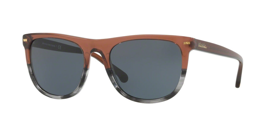 Brooks Brothers BB5037S Square Sunglasses  612987-CORDOVAN GREY HORN GRADIENT 55-19-145 - Color Map grey