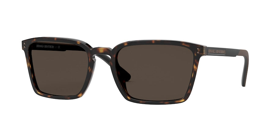 Brooks Brothers BB5041 Rectangle Sunglasses  60013-MATTE TORTOISE 57-20-145 - Color Map havana