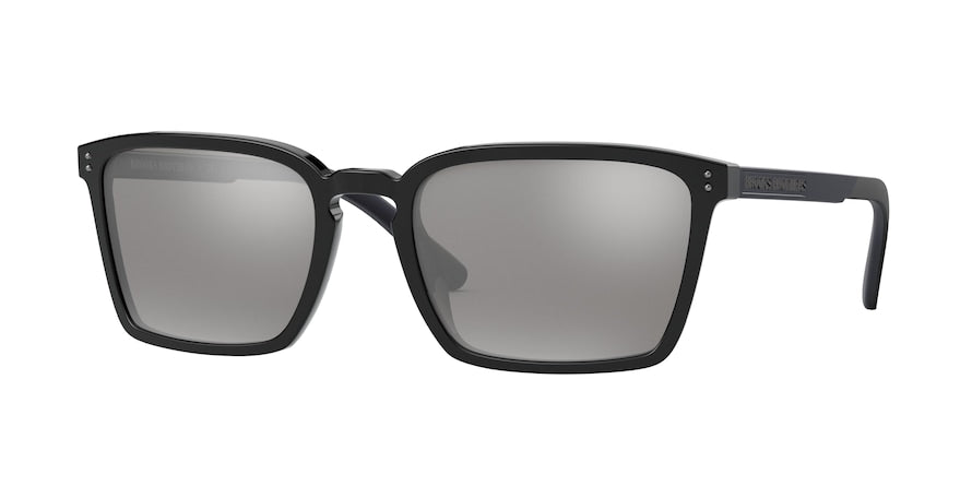 Brooks Brothers BB5041 Rectangle Sunglasses  61506G-MATTE BLACK 57-20-145 - Color Map black