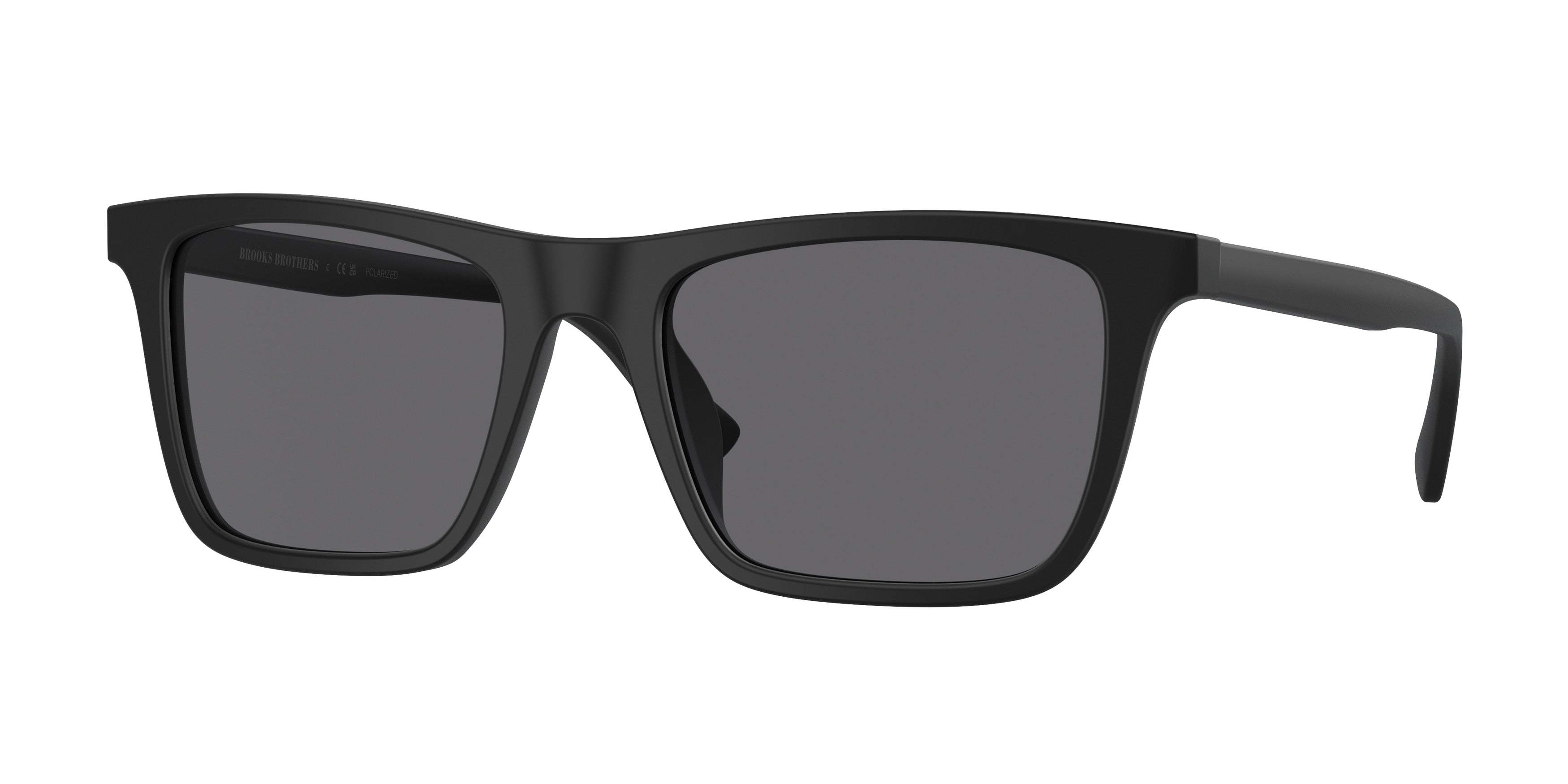 Brooks Brothers BB5051U Square Sunglasses  606481-Matte Black 56-145-20 - Color Map Black