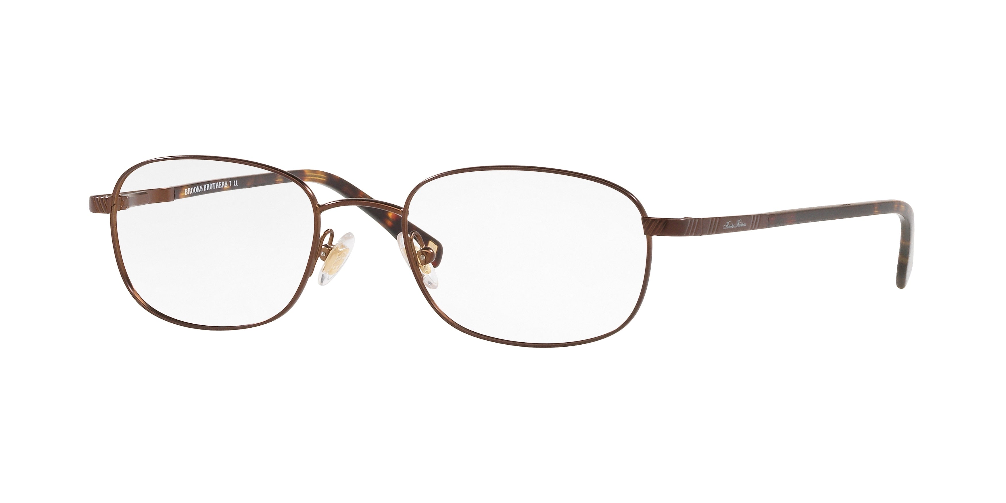 Brooks Brothers BB363 Oval Eyeglasses  1010-Dark Brown 50-140-19 - Color Map Brown