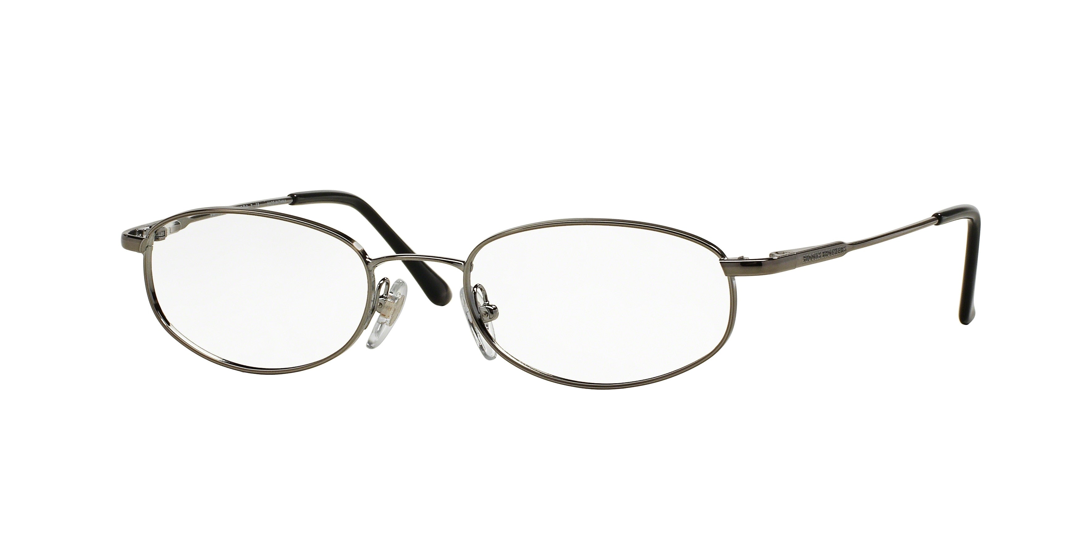 Brooks Brothers BB491 Oval Eyeglasses  1150-Gunmetal 52-135-19 - Color Map Grey