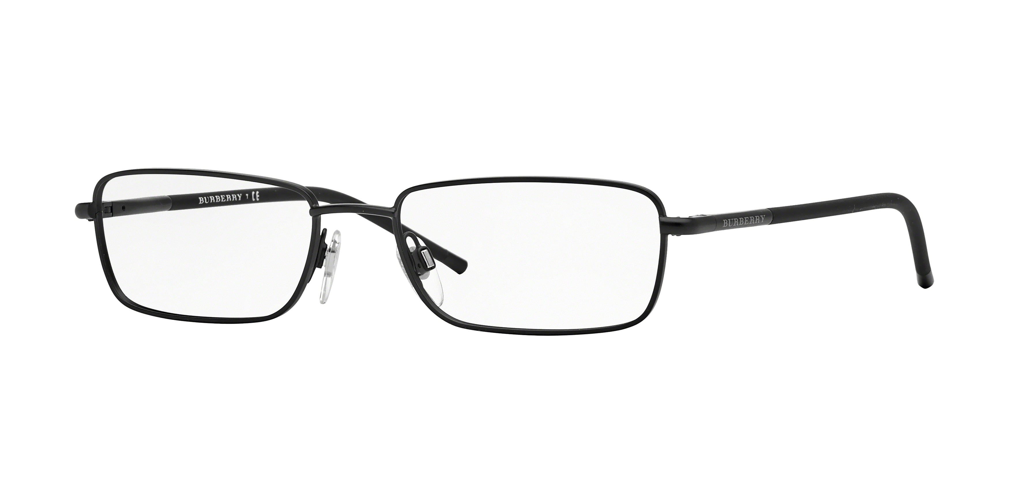 Burberry BE1268 Rectangle Eyeglasses  1007-Black 30-135-17 - Color Map Black