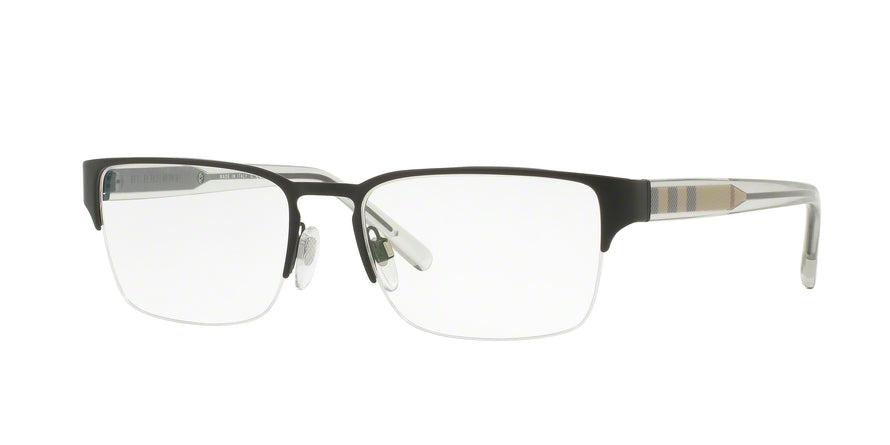 Burberry BE1297 Square Eyeglasses  1007-MATTE BLACK 54-18-145 - Color Map black