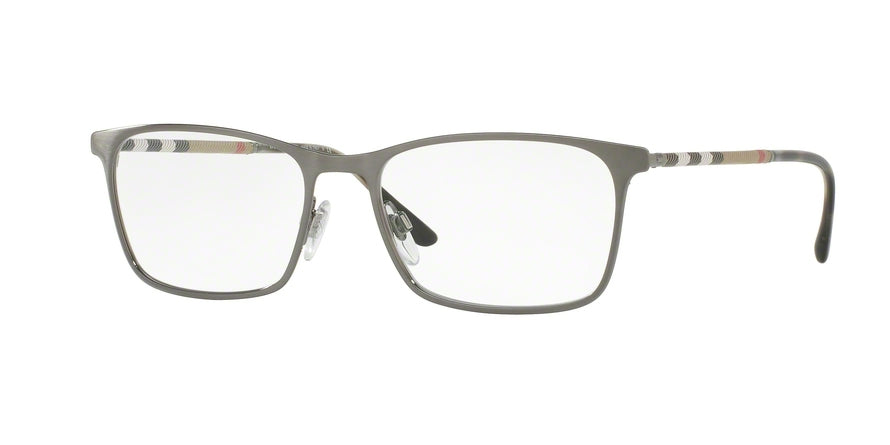 Burberry BE1309Q Rectangle Eyeglasses  1008-BRUSHED GUNMETAL 54-17-145 - Color Map gunmetal