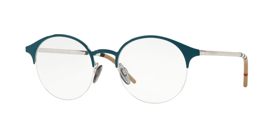 Burberry BE1328 Round Eyeglasses  1277-BLUE/SILVER 51-20-140 - Color Map blue