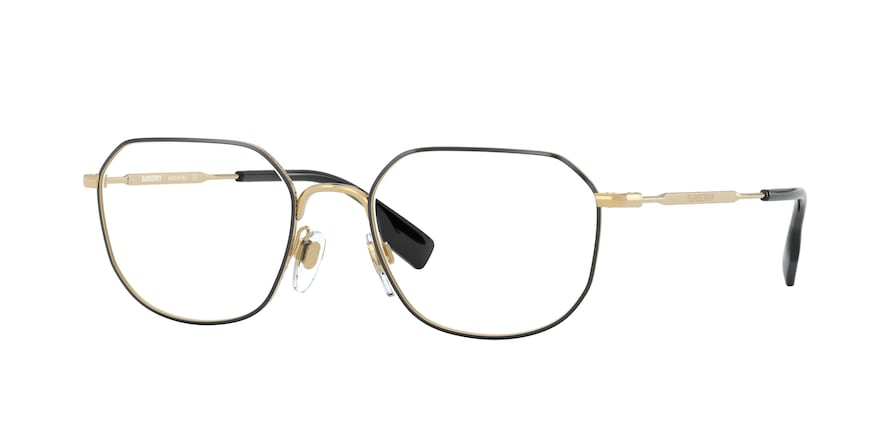 Burberry BE1335 Square Eyeglasses  1017-BLACK/GOLD 54-19-145 - Color Map black