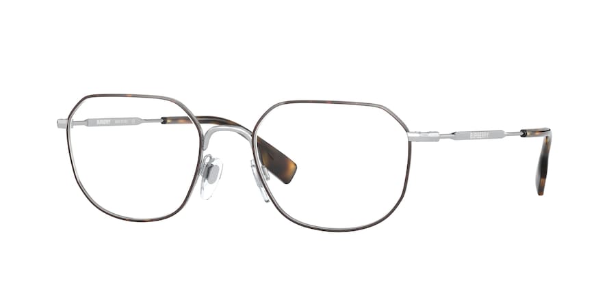 Burberry BE1335 Square Eyeglasses  1311-DARK HAVANA/SILVER 54-19-145 - Color Map havana