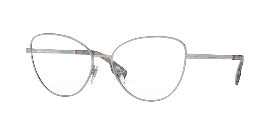 Burberry BE1341 Butterfly Eyeglasses  1005-SILVER 55-16-140 - Color Map silver