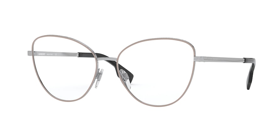 Burberry BE1341 Butterfly Eyeglasses  1302-SILVER 55-16-140 - Color Map light brown