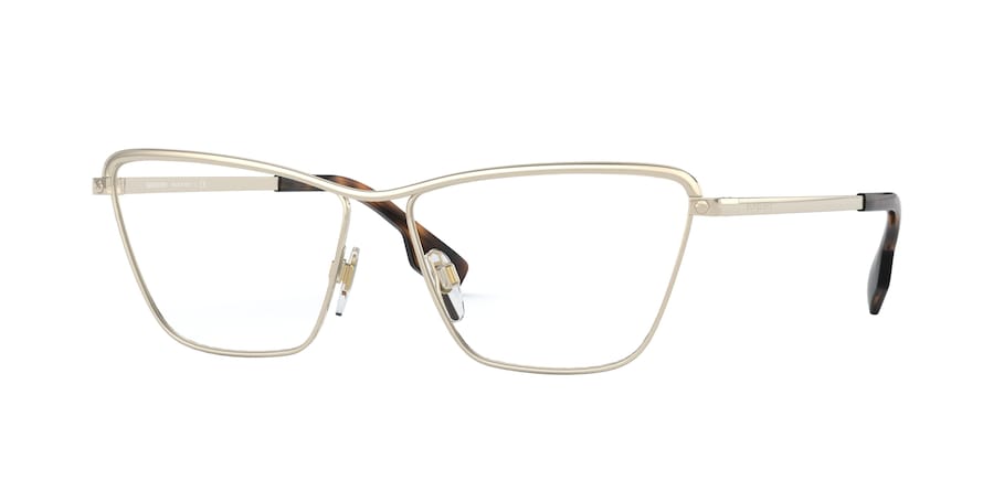 Burberry TALBOT BE1343 Rectangle Eyeglasses  1109-PALE GOLD 57-14-140 - Color Map gold