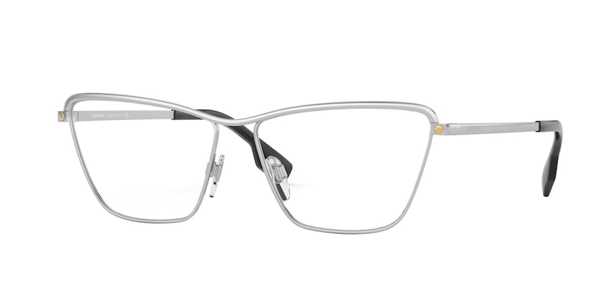 Burberry TALBOT BE1343 Rectangle Eyeglasses  1303-SILVER 57-14-140 - Color Map silver