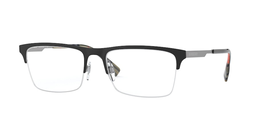 Burberry BRUNEL BE1344 Rectangle Eyeglasses  1003-Matte Black 55-145-18 - Color Map Black