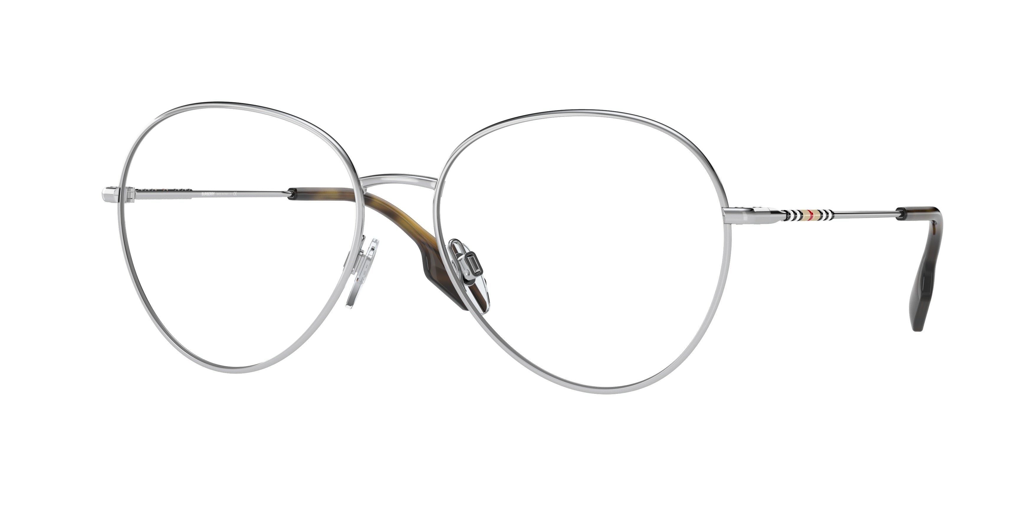 Burberry FELICITY BE1366 Pilot Eyeglasses  1005-Silver 54-140-16 - Color Map Silver