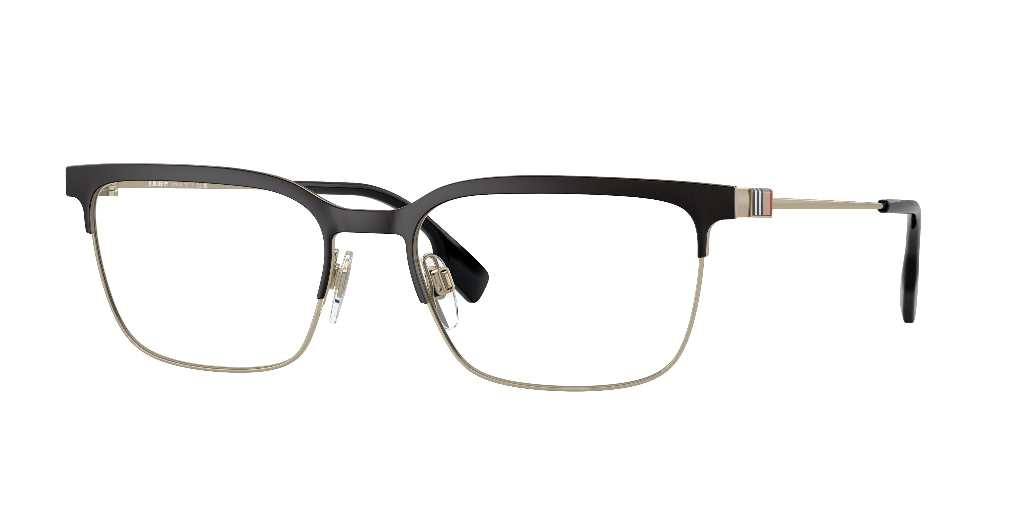 Burberry DOUGLAS BE1375 Square Eyeglasses  1109-Black 56-145-18 - Color Map Black