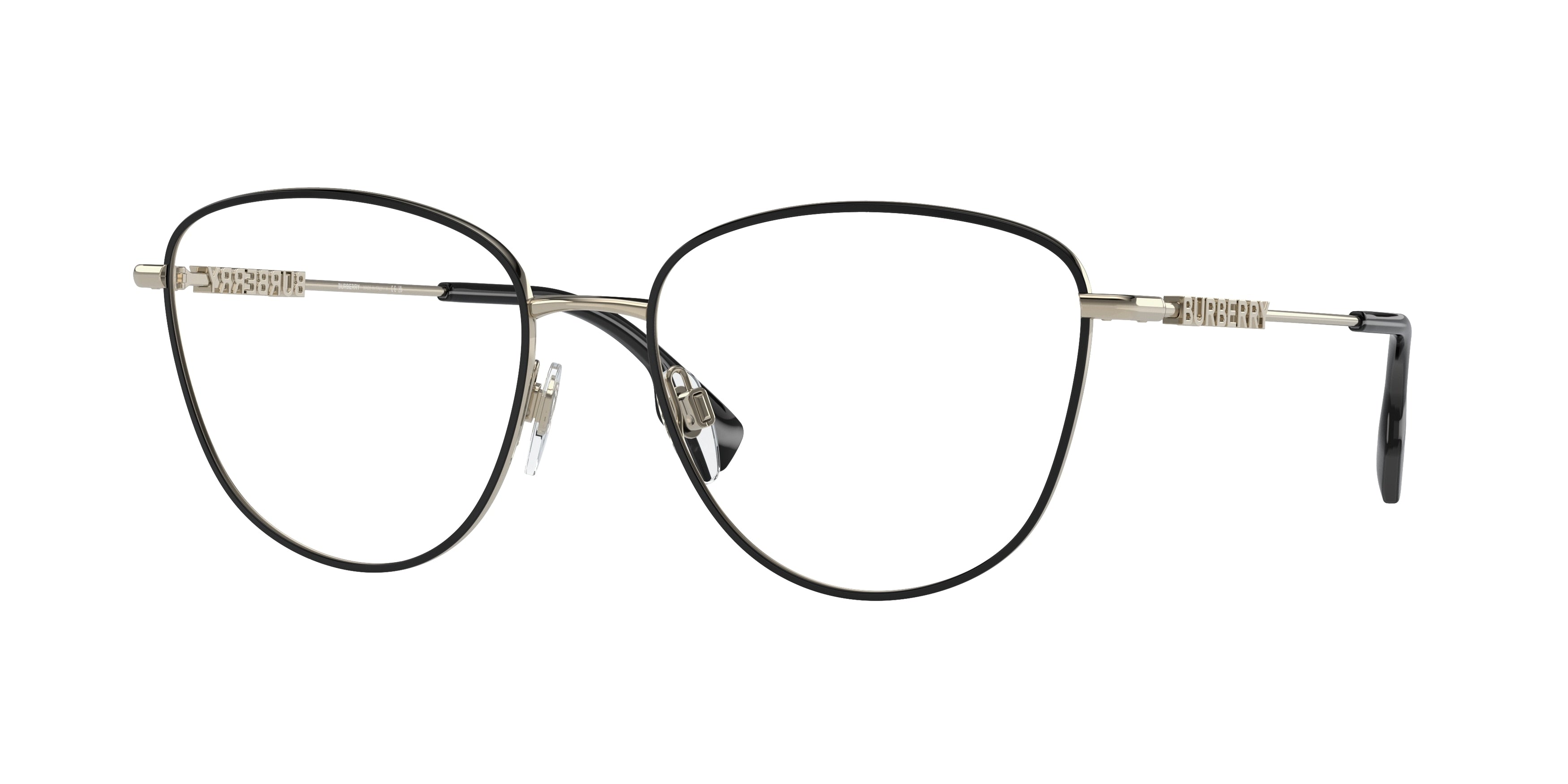 Burberry VIRGINIA BE1376 Phantos Eyeglasses  1109-Black 55-140-17 - Color Map Black