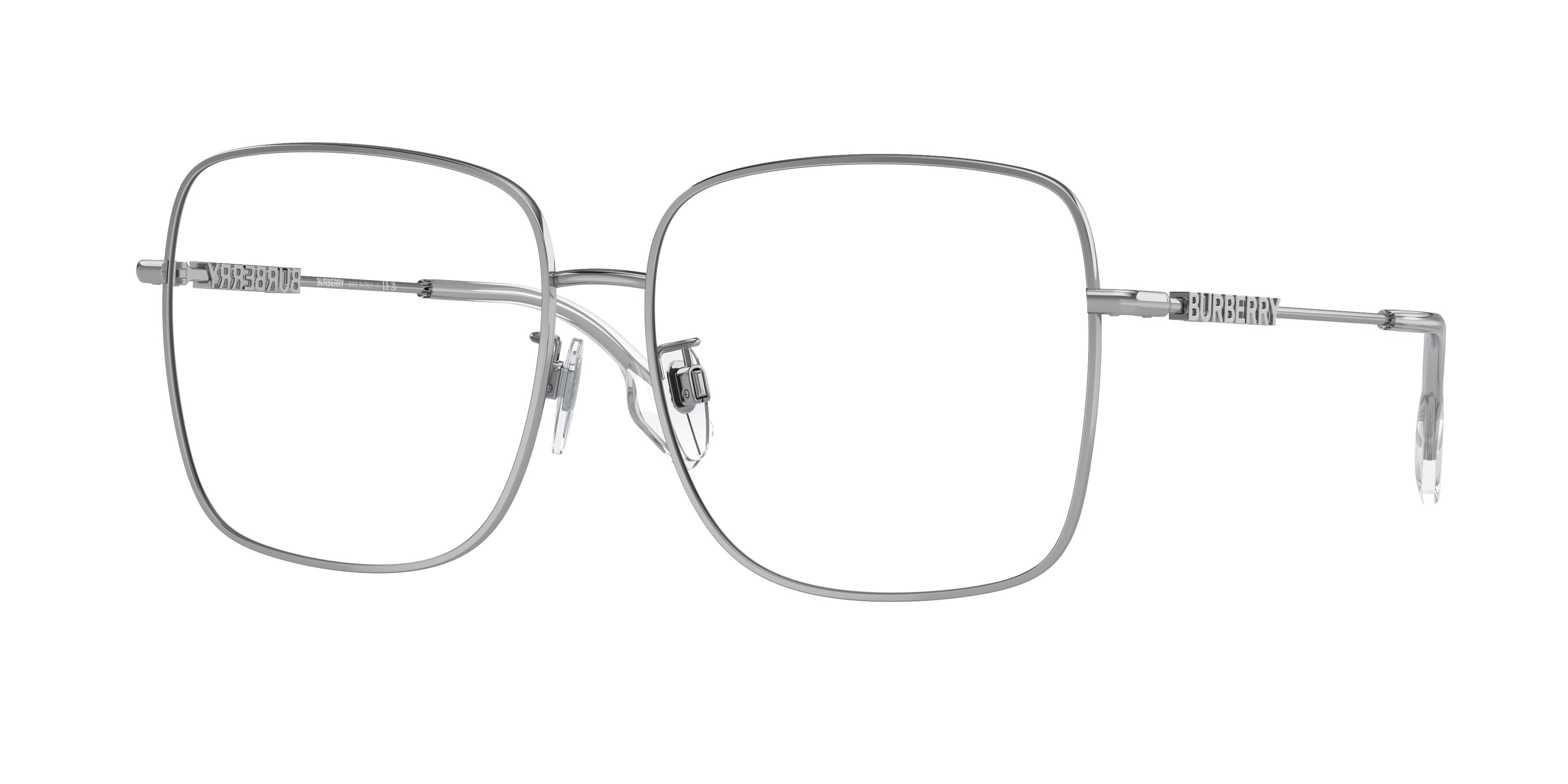 Burberry QUINCY BE1378D Square Eyeglasses  1005-Silver 57-140-14 - Color Map Silver