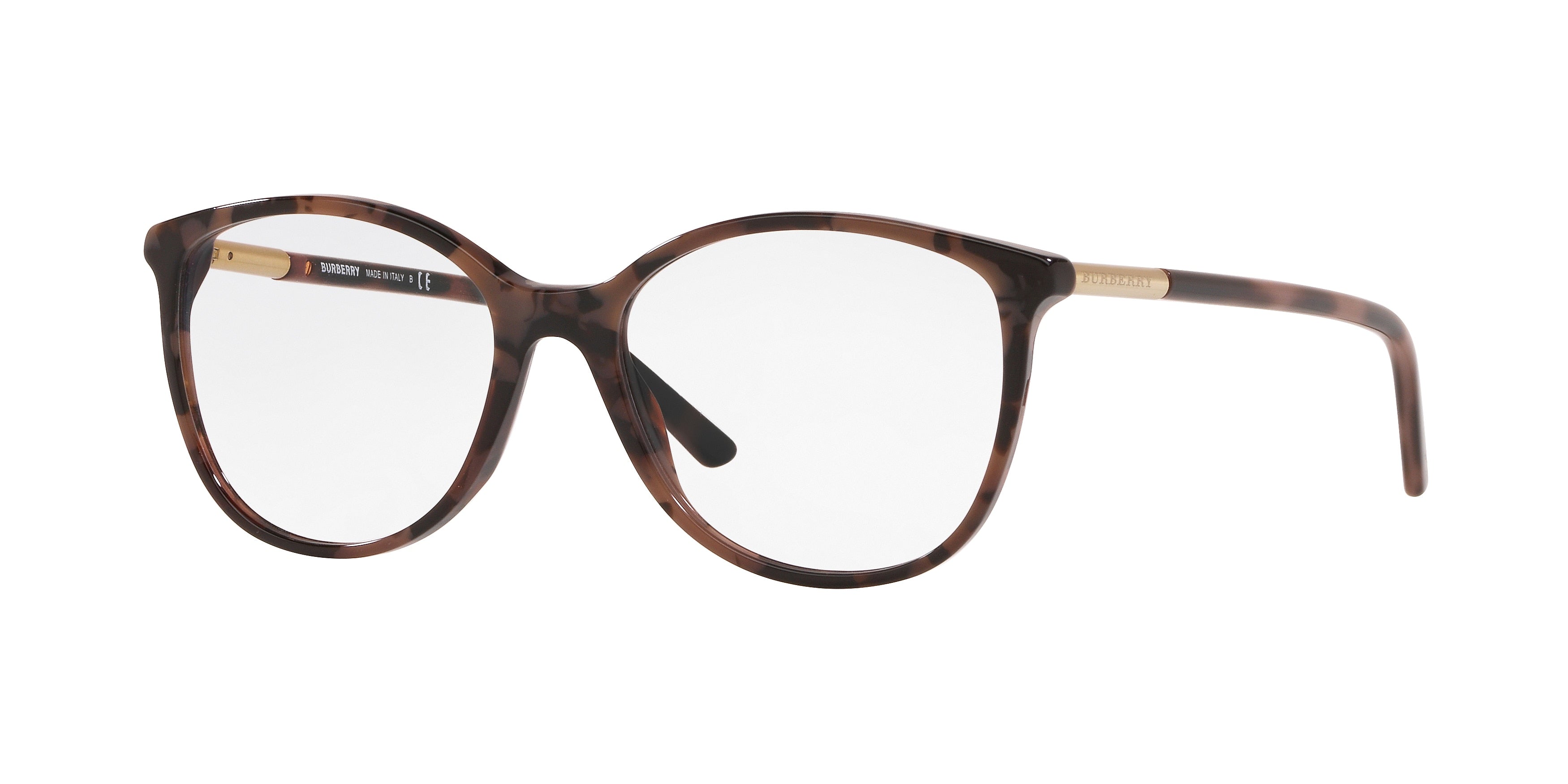 Burberry BE2128 Phantos Eyeglasses  3624-Spotted Brown Havana 52-140-16 - Color Map Brown