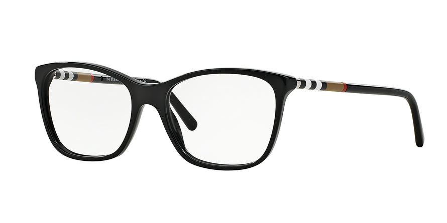 Burberry BE2141 Square Eyeglasses  3001-BLACK 53-16-140 - Color Map black