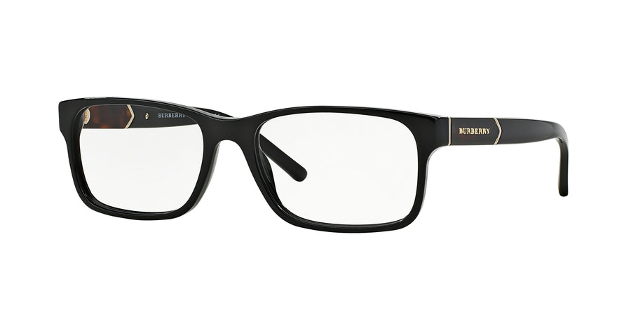 Burberry BE2150 Rectangle Eyeglasses  3001-BLACK 55-17-140 - Color Map black