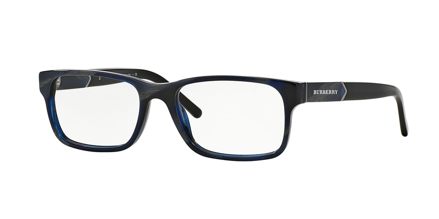 Burberry BE2150 Rectangle Eyeglasses  3419-BLUE HORN 55-17-140 - Color Map blue