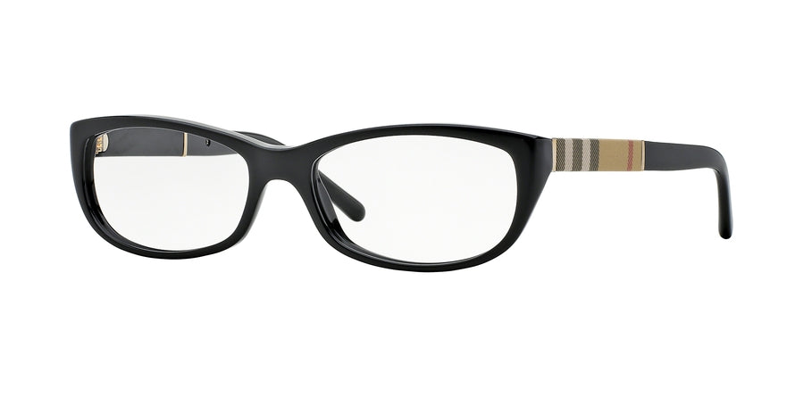 Burberry BE2167 Oval Eyeglasses  3001-BLACK 54-16-140 - Color Map black