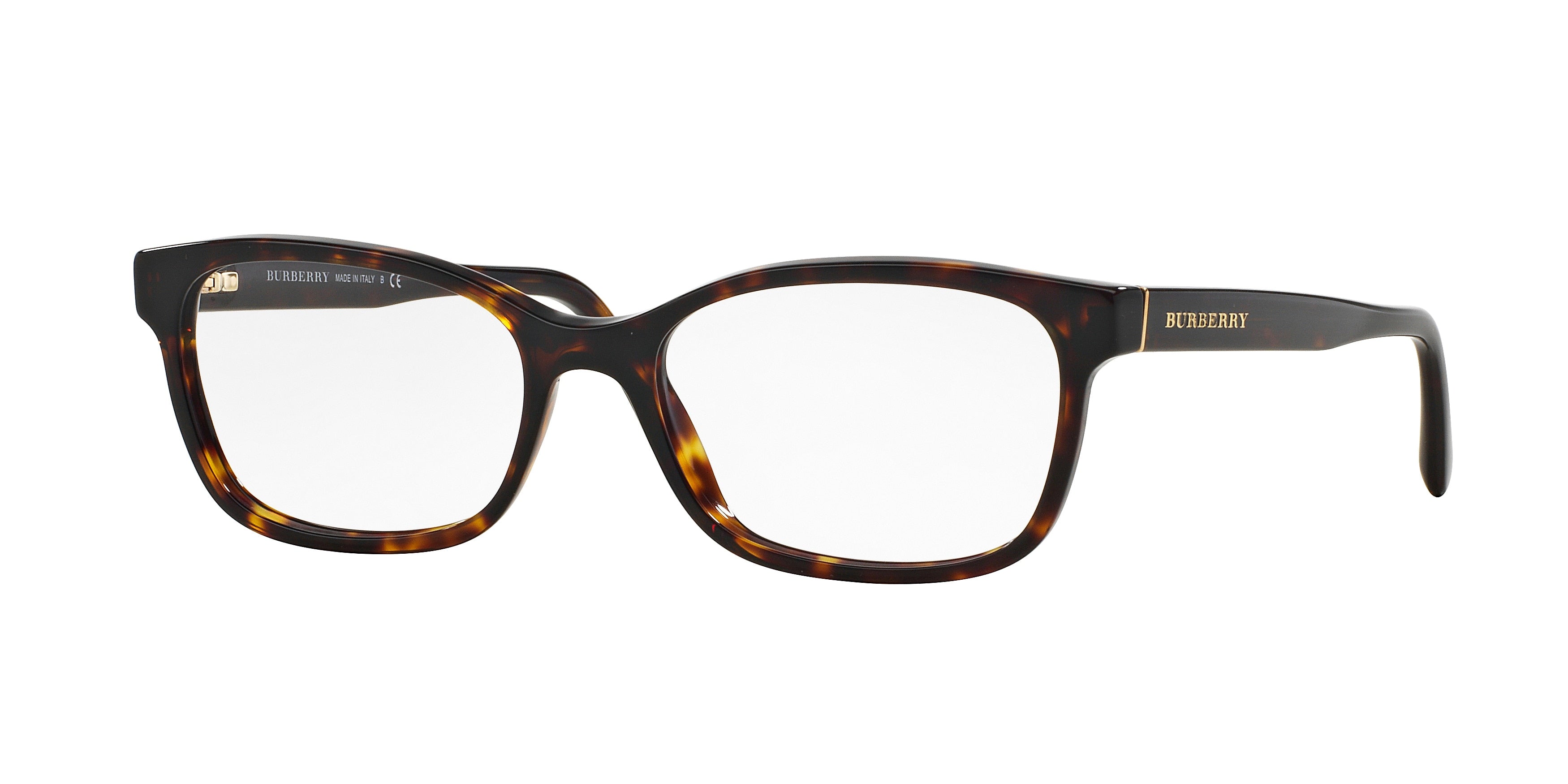Burberry BE2201 Rectangle Eyeglasses  3002-Dark Havana 52-140-17 - Color Map Brown