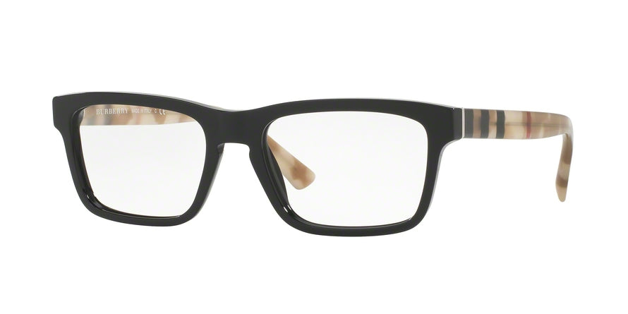 Burberry BE2226 Square Eyeglasses  3600-BLACK 55-18-145 - Color Map black