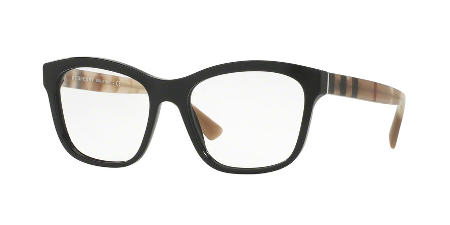 Burberry BE2227 Square Eyeglasses  3600-BLACK 52-17-140 - Color Map black