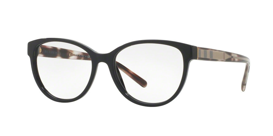 Burberry BE2229 Square Eyeglasses  3001-BLACK 52-16-140 - Color Map black
