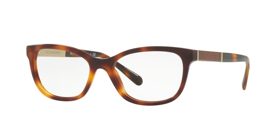 Burberry BE2232 Cat Eye Eyeglasses  3316-LIGHT HAVANA 53-17-140 - Color Map havana